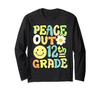 Retro Groovy Peace Out 12e année douzième année filles garçons Manche Longue