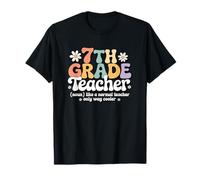 Retro Groovy, Professeur de 7e année, collège, rentrée Scolaire T-Shirt