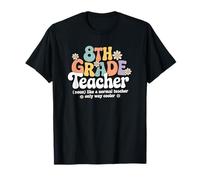 Retro Groovy, Professeur de 8e année, collège, rentrée Scolaire T-Shirt
