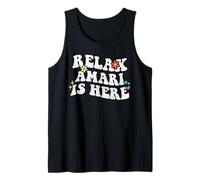 Rétro Groovy Relax Amari is Here Funny Mother's Day Name Débardeur