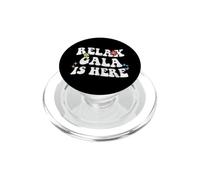 Retro Groovy Relax Gala is Here Nom Amusant pour la fête des mères PopSockets PopGrip pour MagSafe