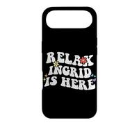 Retro Groovy Relax Ingrid is Here Nom Amusant pour la fête des mères Coque pour iPhone Air