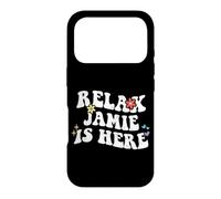 Rétro Groovy Relax Jamie is Here Funny Mother's Day Name Coque pour iPhone 17 Pro