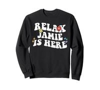 Rétro Groovy Relax Jamie is Here Funny Mother's Day Name Sweatshirt