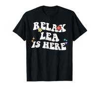 Rétro Groovy Relax Lea is Here Funny Mother's Day Name T-Shirt