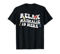 Rétro Groovy Relax Nathalie is Here Funny Mother's Day Name T-Shirt