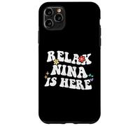 Rétro Groovy Relax Nina is Here Funny Mother's Day Name Coque pour iPhone 11 Pro Max