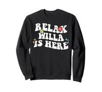 Rétro Groovy Relax Willa Is Here Nom amusant pour la fête des mères Sweatshirt