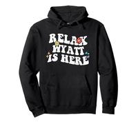 Retro Groovy Relax WYATT Is Here Nom amusant pour la fête des mères Sweat à Capuche