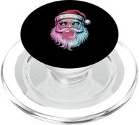 Retro Groovy Santa Claus Christmas Bubble Gum Girl Kid Xmas PopSockets PopGrip pour MagSafe