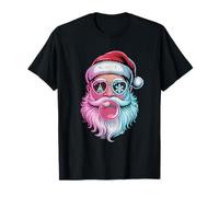 Retro Groovy Santa Claus Christmas Bubble Gum Girl Kid Xmas T-Shirt