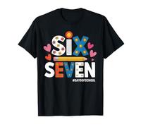 Retro Groovy Six Seven Days of School Teacher Student T-Shirt