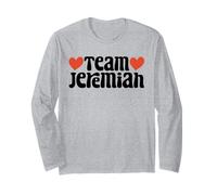 Retro Groovy Team Jeremiah I Love Jeremiah I Heart Jeremiah Manche Longue