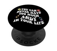 Retro Groovy, Vous ne Pourrez jamais Avoir trop d'Andy dans Votre Vie PopSockets PopGrip Adhésif