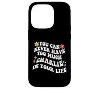 Retro Groovy, vous ne pourrez jamais avoir trop de CHARLIE dans votre corps Coque pour iPhone 14 Pro
