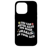 Retro Groovy, vous ne pourrez jamais avoir trop de CHARLIE dans votre corps Coque pour iPhone 14 Pro Max