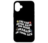 Retro Groovy, vous ne pourrez jamais avoir trop de CHARLIE dans votre corps Coque pour iPhone 16 Plus