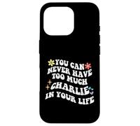 Retro Groovy, vous ne pourrez jamais avoir trop de CHARLIE dans votre corps Coque pour iPhone 16 Pro