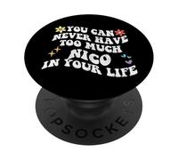 Retro Groovy, Vous ne Pourrez jamais Avoir trop de Nico dans Votre Vie PopSockets PopGrip Adhésif