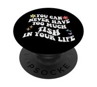 Retro Groovy, Vous ne Pourrez jamais Avoir trop de Poisson de Votre Vie PopSockets PopGrip Adhésif