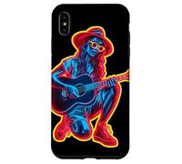 Retro Guitar Girl Guitarist Coque pour iPhone XS Max