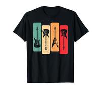 Retro Guitars Guitarist Guitare basse électrique Rock Music T-Shirt