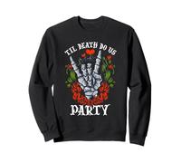 Rétro Halloween Bachelorette Til Death Do Us Party Sweatshirt