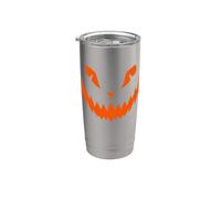 Rétro Halloween Citrouille Orange Jack O Lantern Sourire Visage Gobelet isotherme en acier inoxydable double paroi