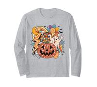 Rétro Halloween Fantôme Disco Citrouille Daisy Rainbow Groovy Fun Manche Longue