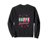 Rétro Happy Holidays Vintage Christmas Starburst Sweatshirt