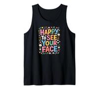 Retro Happy Teacher Back to School Débardeur