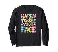 Retro Happy Teacher Back to School Manche Longue