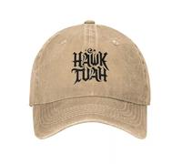 Retro Hawk Tuah Casquettes de Baseball Unisexe en détresse Denim Couvre-Chef Internet Dernière étoile en Plein air Été Ajustement réglable Casquettes Chapeau Coton, pour Toutes Les Saisons
