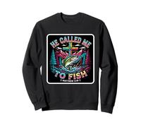 Rétro He Called Me to Fish Jésus Chrétien Church Bible Men Sweatshirt