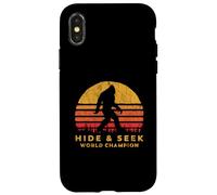 Retro Hide & Seek World Champ Bigfoot Sun Believe! Coque pour iPhone X/XS