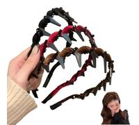 Retro High Skull Pearl Headband, 2/3PCS Cranium Artificial Vintage Tall Skull Pearl Headband, Bridal Hair Hoops Rhinestones Fashion Hair Hoops Accessories for Women Girls (3PCS-B)