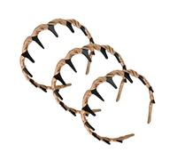 Retro High Skull Pearl Headband, Fluffy High Cranial Headband with Pearls, Elegant Wave Headbands for Women Elegant Daily Wear, Non Slip Hold (Style C)