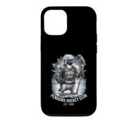 Retro Hockey Penguin Club Athlète Patinage sur Glace Coque pour iPhone 12/12 Pro