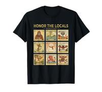 Retro Honor The Local Bigfoot Big Foot Femmes Hommes Cryptid T-Shirt