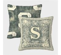 RéTro Housse Coussin 65x65 Lot de 2, Nordique Taie Oreiller 65x65, Lin Housse de Coussin avec Fermeture Éclair Invisible, Carré Taie d'oreiller pour Extérieur Jardin Salon Décor Maison Cadeau G-7056