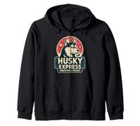 Retro Husky Christmas - Équipe de Luge du pôle Nord Sweat à Capuche