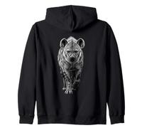 Rétro Hyène Illustration Savane Faune Prédateur Nature Sweat à Capuche