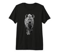 Rétro Hyène Illustration Savane Faune Prédateur Nature T-Shirt Haut de Gamme