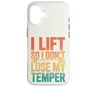 Rétro I Lift So I Dont Lose My Temper - Entraînement Amusant Coque pour iPhone 16