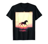 Rétro Illustration Animal Art Amoureux des Chevaux T-Shirt