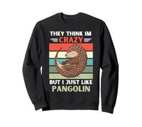 Rétro, Ils pensent Que Je suis Fou, mais J'aime Juste Pangolin Lover Sweatshirt
