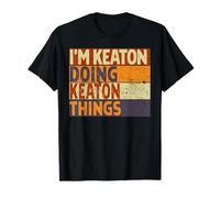 Rétro I'm Keaton Doing Keaton Things Funny Birthday Joke T-Shirt
