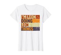 Rétro I'm Leon Doing Leon Things Funny Birthday Joke T-Shirt Graphique avec Valeur