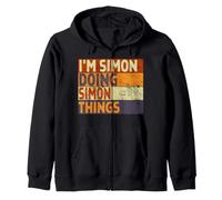 Rétro I'm Simon Doing Simon Things Funny Birthday Joke Sweat à Capuche
