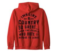 Rétro Imaginez Un Pays si Grand Citation Patriotique Sweat à Capuche